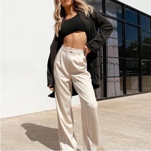 Princess Polly AMALIA PANTS BEIGE- size 2